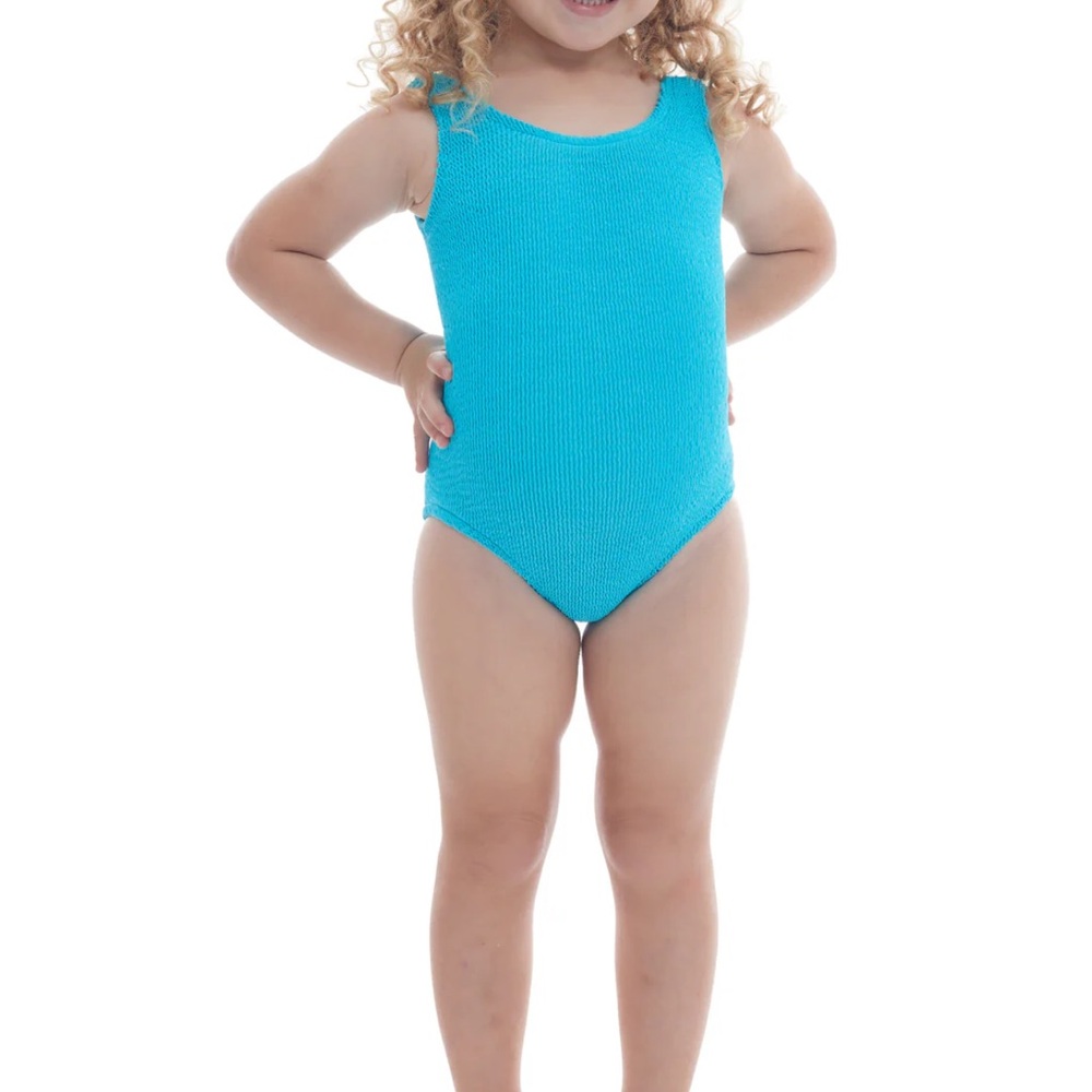 Love & Bikinis Kids Blue One Piece Swimsuit